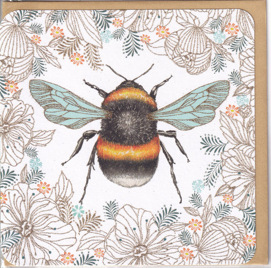 Bumble Bee Greeting Card - Nigel Quiney