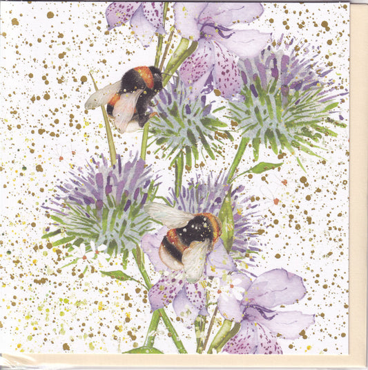 Bumble Bees Happy Birthday Card - Nigel Quiney
