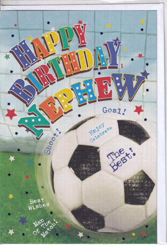Football Nephew Happy Birthday Card - Simon Elvin