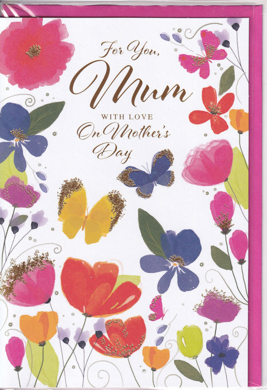 For You Mum With Love On Mother's Day Card