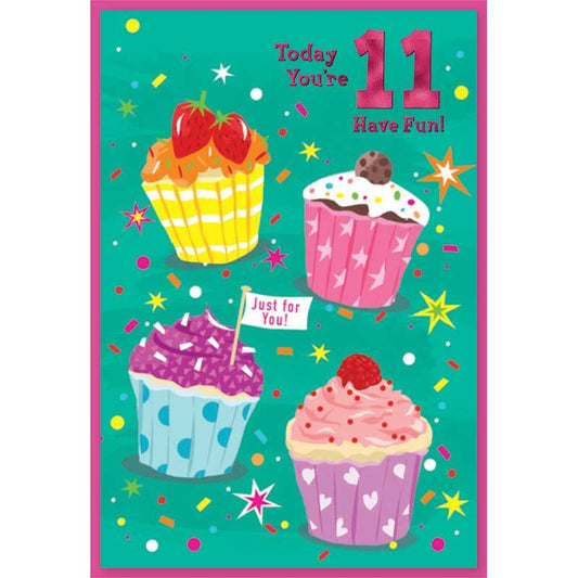 Today You're 11 Have Fun! Birthday Card - Simon Elvin