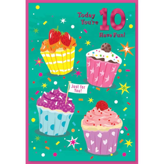 Today You're 10 Have Fun! Birthday Card - Simon Elvin