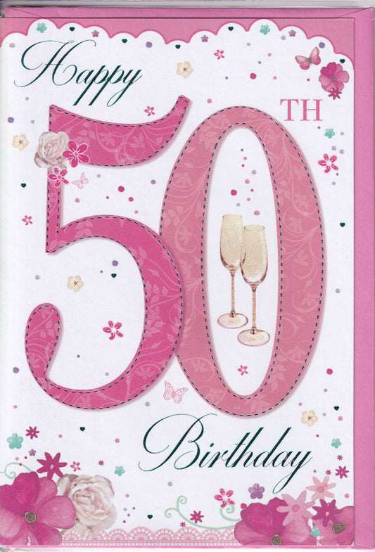 Happy 50th Birthday Card - Simon Elvin