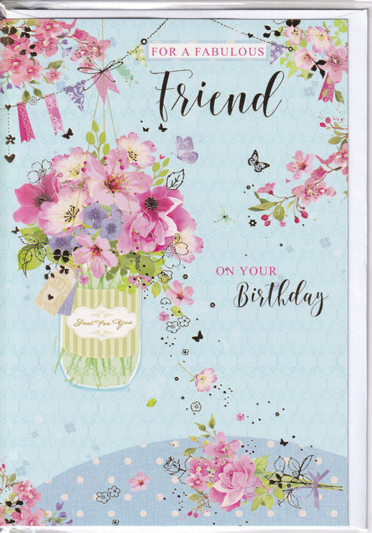 For A Fabulous Friend On Your Birthday Card - Simon Elvin