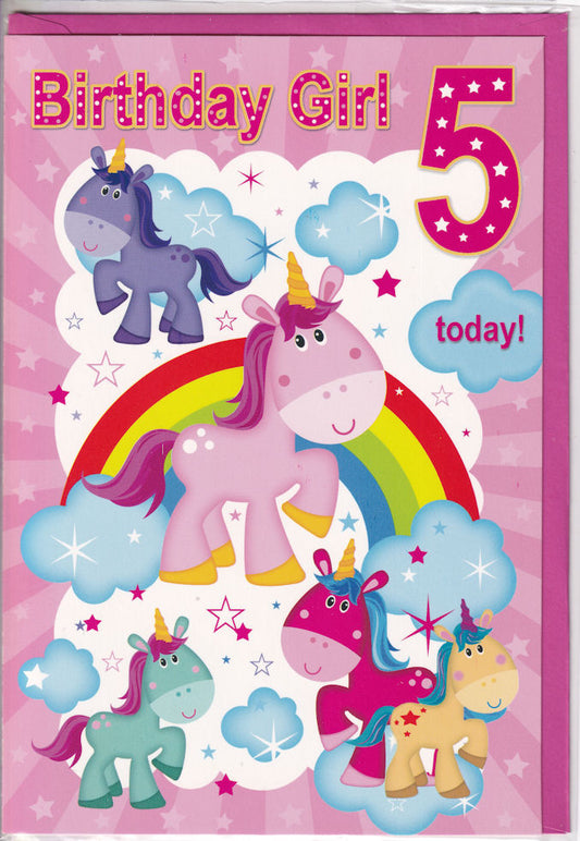 5 Today! Birthday Girl Card - Simon Elvin