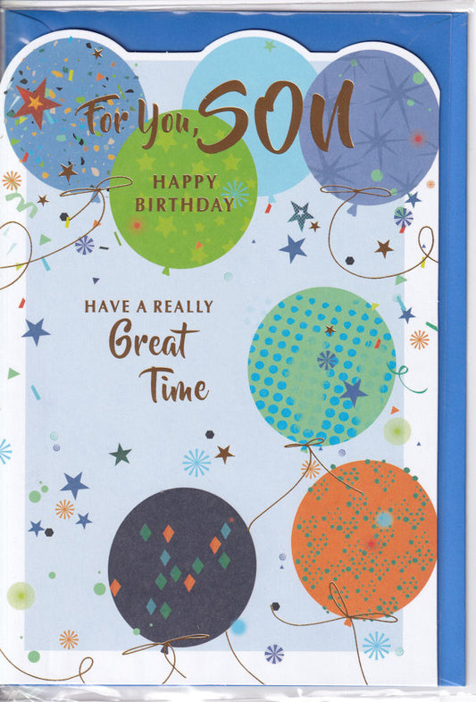 For You Son Happy Birthday Card - Simon Elvin