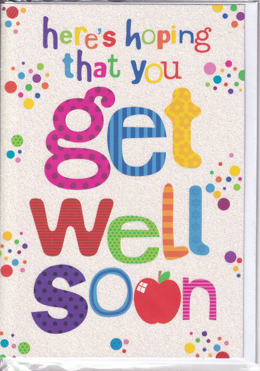 Here's Hoping That You Get Well Soon Card - Simon Elvin