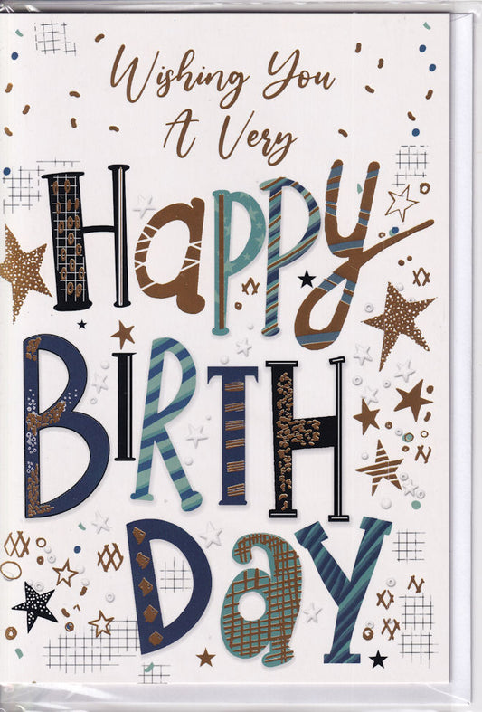 Wishing You A Very Happy Birthday Card - Simon Elvin