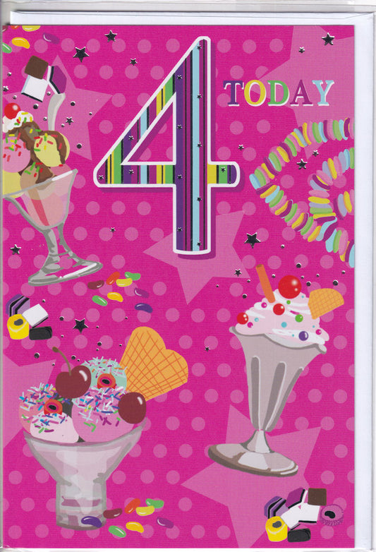 Ice Creams 4 Today Birthday Card - Simon Elvin