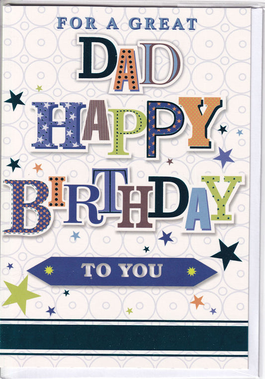 For A Great Dad Happy Birthday Card - Simon Elvin