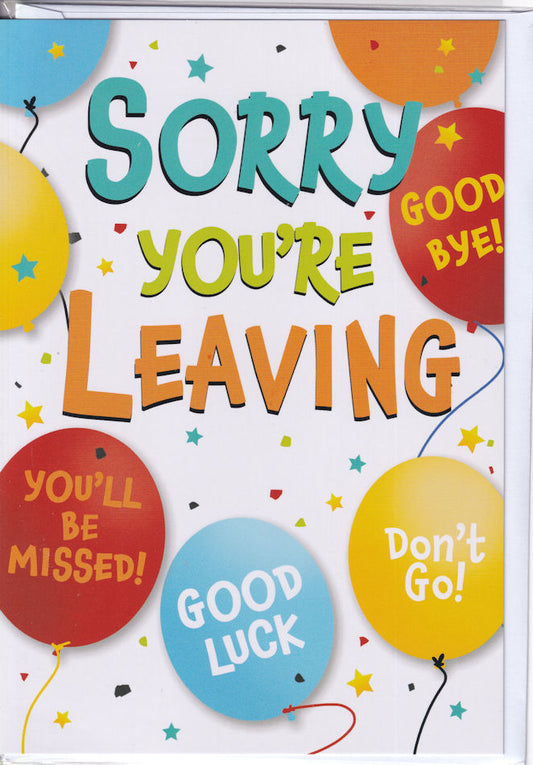 Sorry You're Leaving Card - Simon Elvin