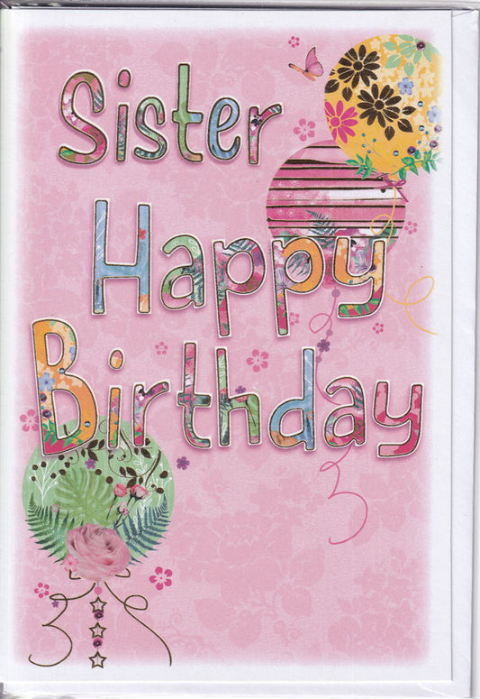 Sister Happy Birthday Card - Simon Elvin