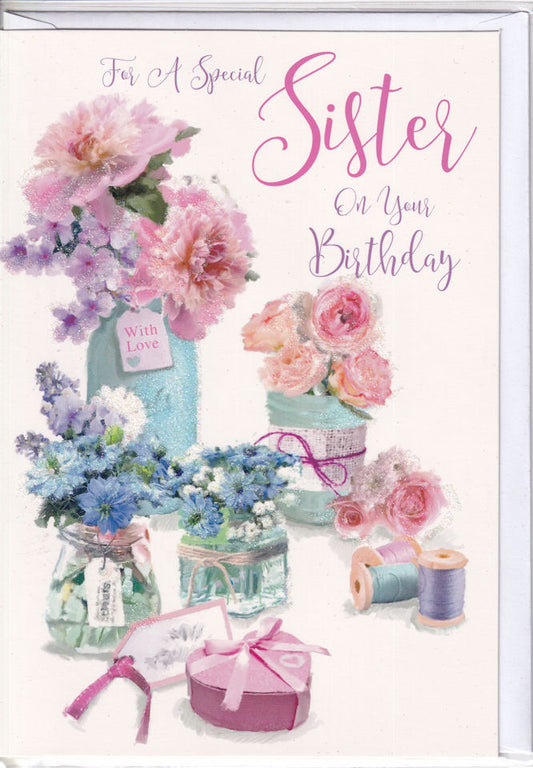 For A Special Sister On Your Birthday Card - Simon Elvin