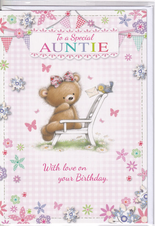 To A Special Auntie Birthday Card - Simon Elvin