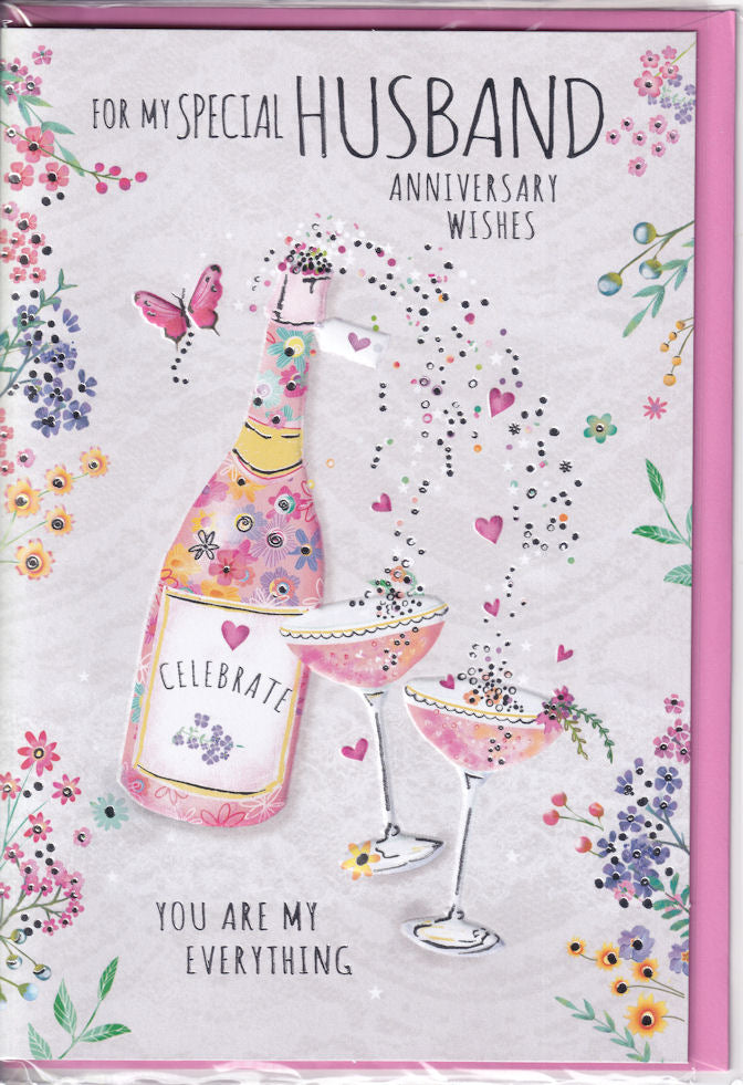 Special Husband Anniversary Wishes Card - Simon Elvin