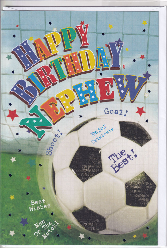Football Nephew Happy Birthday Card - Simon Elvin
