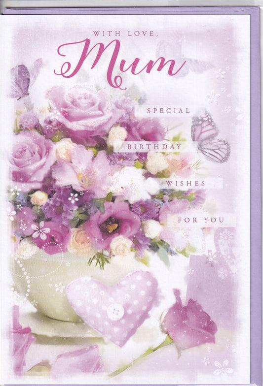 Mum With Love Birthday Card - Simon Elvin