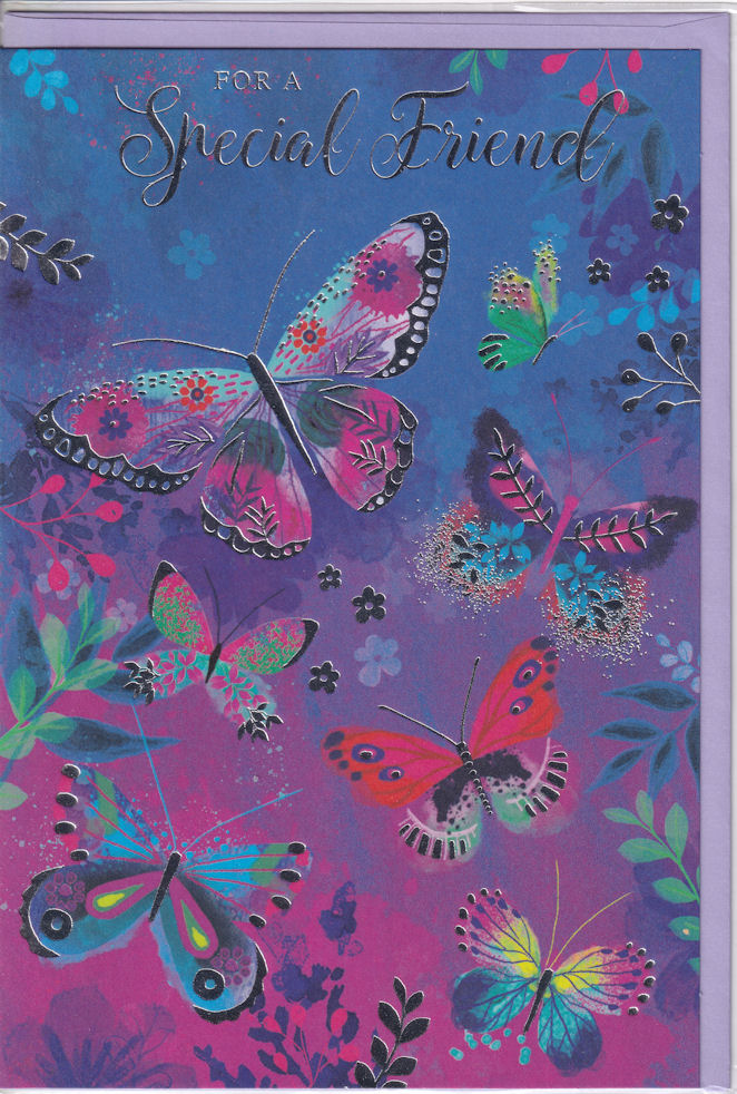 Butterflies For A Special Friend Birthday Card - Simon Elvin