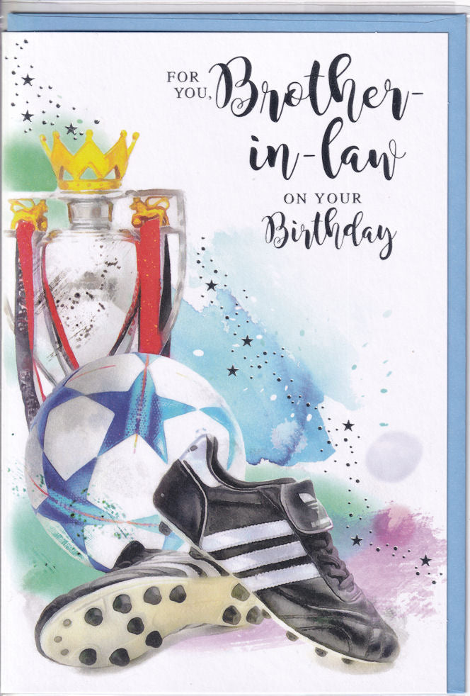 Football Brother-In-Law Birthday Card - Simon Elvin