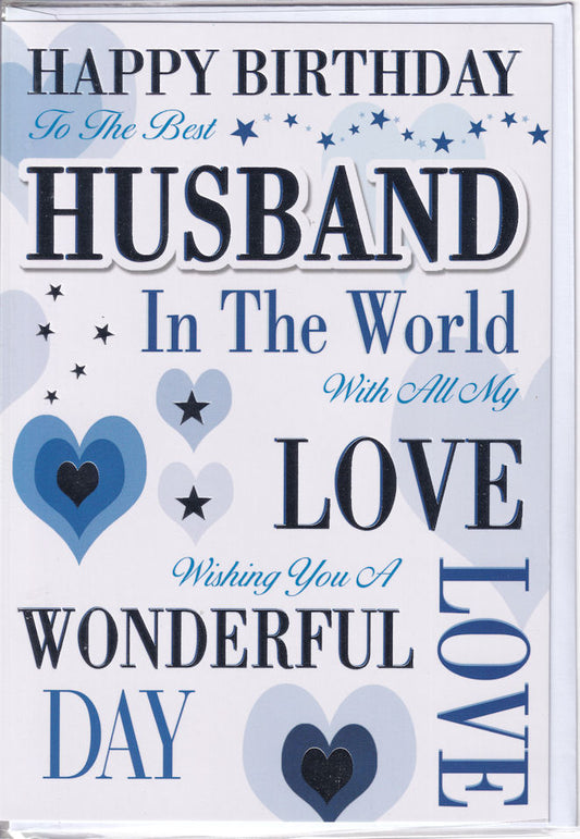 Best Husband In The World Happy Birthday Card - Simon Elvin