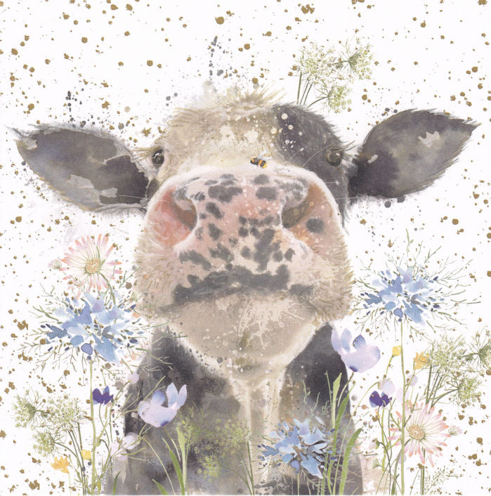 Cute Cow Happy Birthday Card - Nigel Quiney