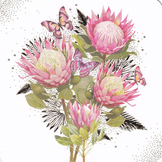 Protea Flowers Greeting Card - Nigel Quiney
