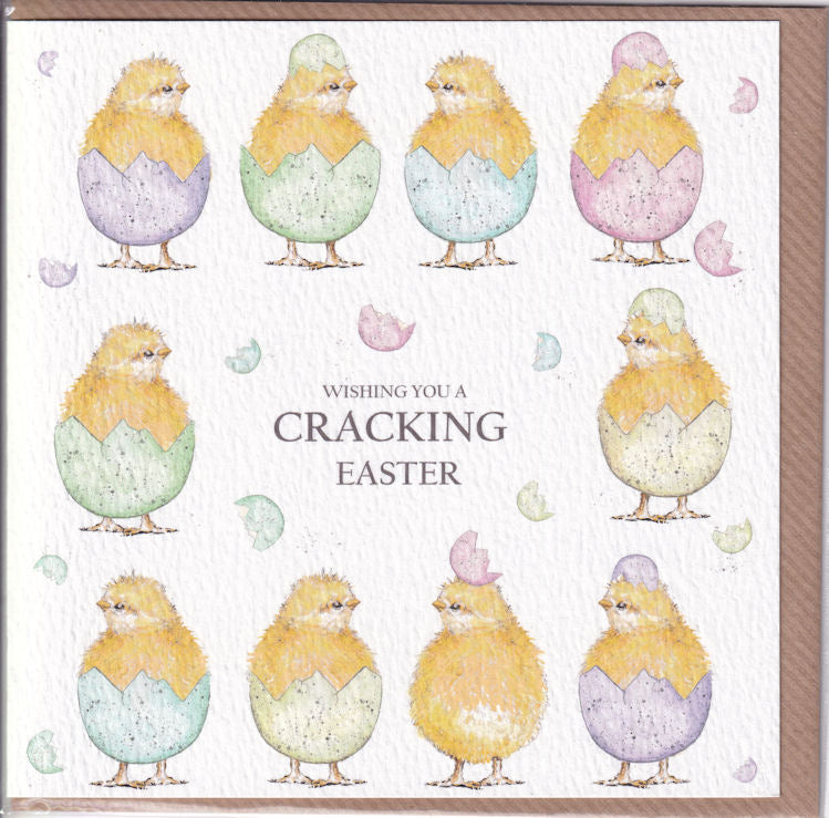 Chicks Wishing You A Cracking Easter Card - West Country Designs