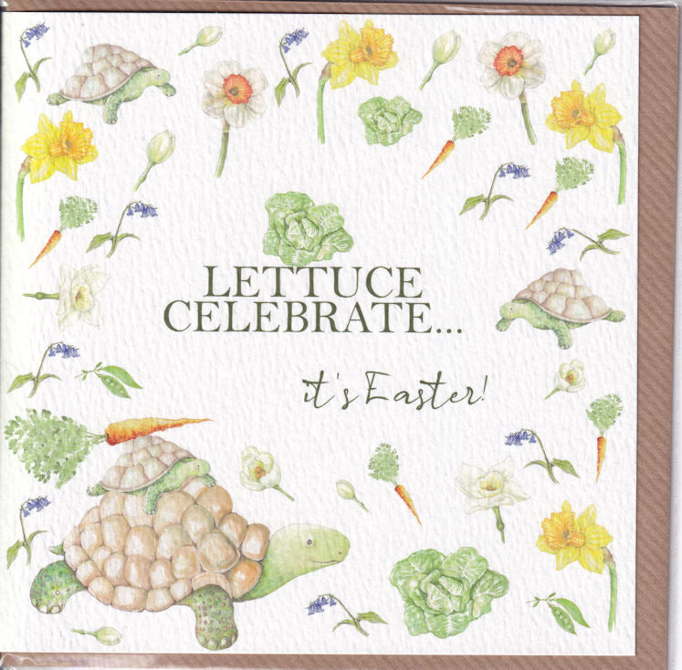 Tortoise Lettuce Celebrate... It's Easter! Card - West Country Designs