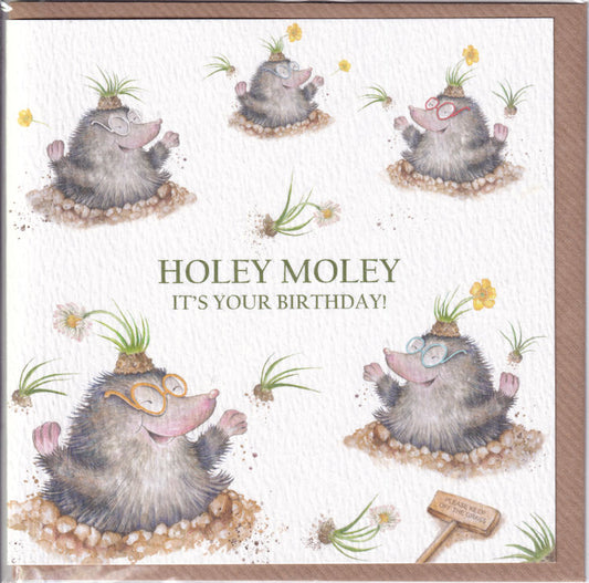 Holey Moley It's Your Birthday! Card - West Country Designs
