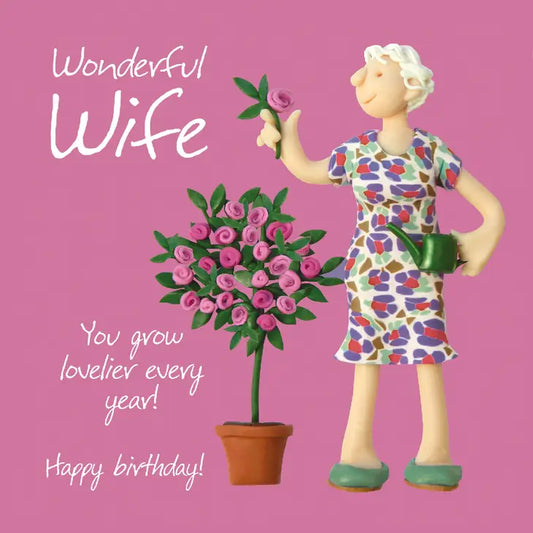 Wonderful Wife Happy Birthday! Card - Holy Mackerel
