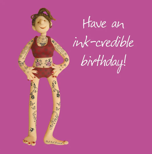 Tattoos Have An Ink-credible Birthday! Card - Holy Mackerel