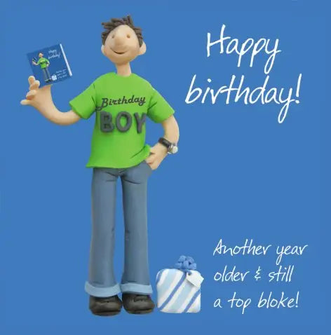 Top Bloke! Happy Birthday! Card - Holy Mackerel