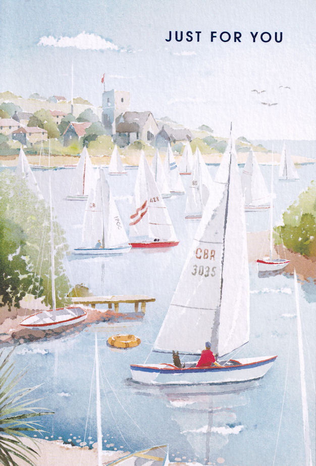 Sailing In The Estuary Birthday Card - Nigel Quiney