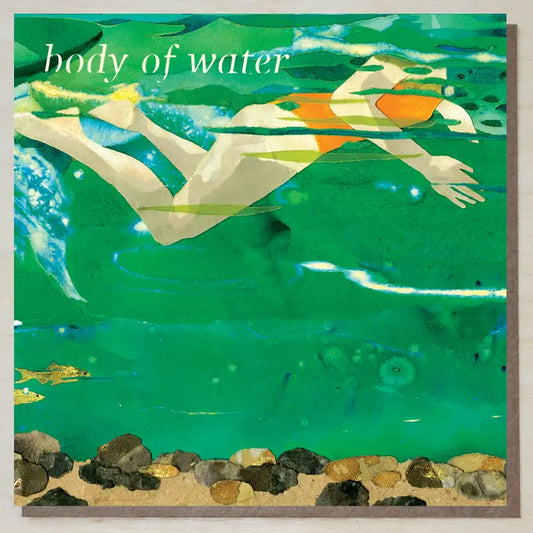 Body Of Water Wild Swimming Greeting Card - Windsock Press