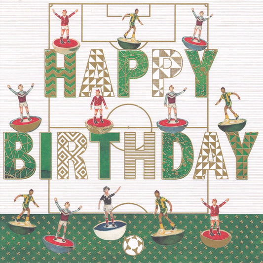 Subbuteo Football Happy Birthday Card - Nigel Quiney