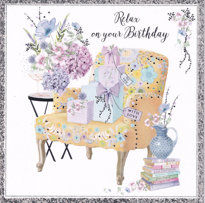 Relaxing Chair Relax On Your Birthday Card - Nigel Quiney