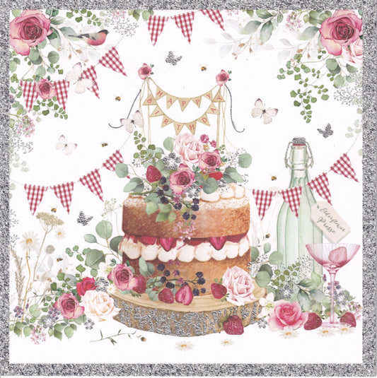 Victoria Sponge Cake Birthday Card - Nigel Quiney