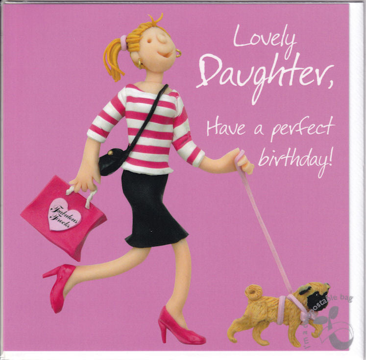 Lovely Daughter Have A Perfect Birthday! Card - Holy Mackerel