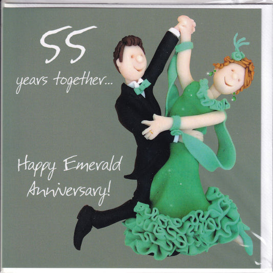 55 Years Together... Happy Emerald Anniversary! Card - Holy Mackerel