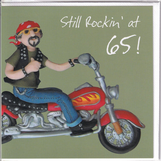 Still Rockin' At 65! Birthday Card - Holy Mackerel