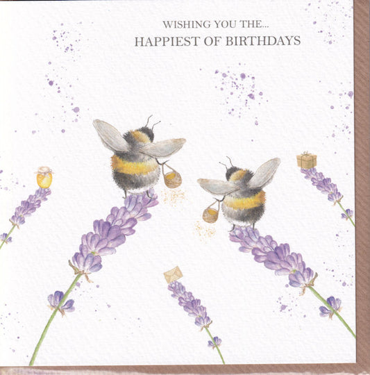 Busy Bees Wishing You The Happiest Of Birthdays Card - West Country Designs