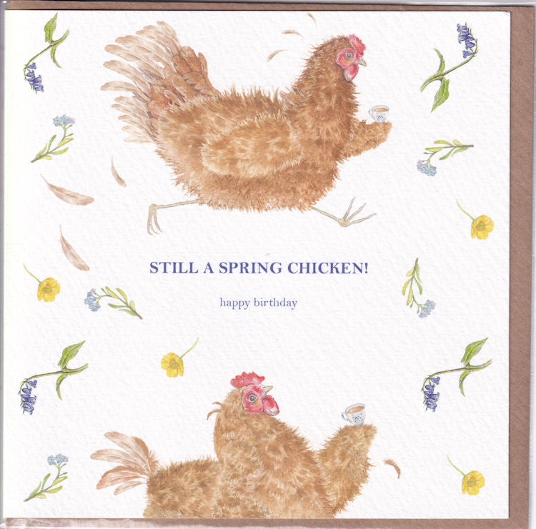 Still A Spring Chicken! Happy Birthday Card - West Country Designs