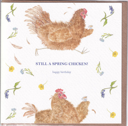 Still A Spring Chicken! Happy Birthday Card - West Country Designs