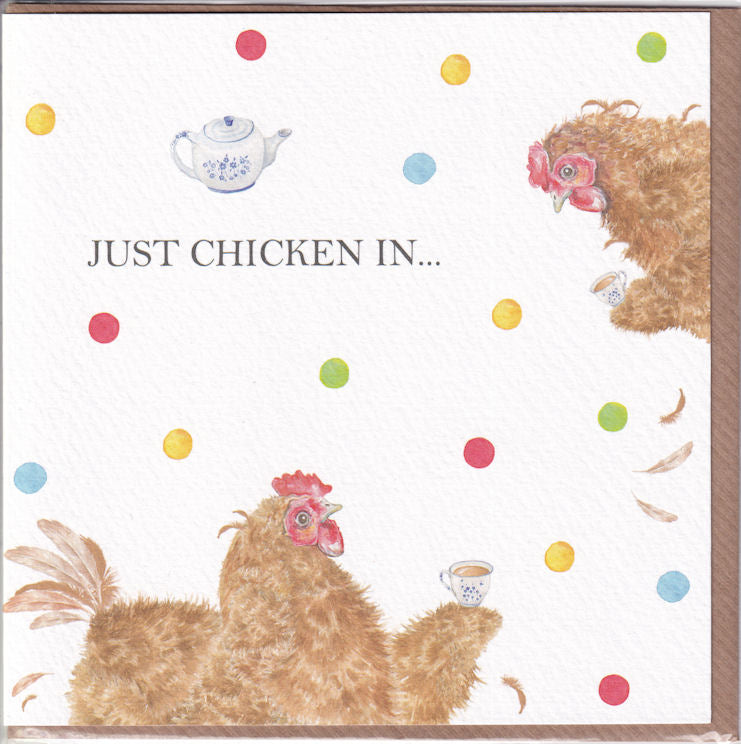 Just Chicken In... Greetings Card - West Country Designs