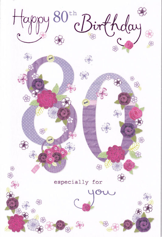 Happy 80th Birthday Card - Nigel Quiney