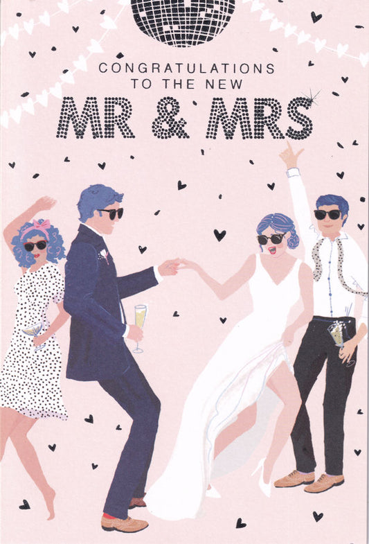 Congratulations To The New Mr And Mrs Wedding Card - Nigel Quiney