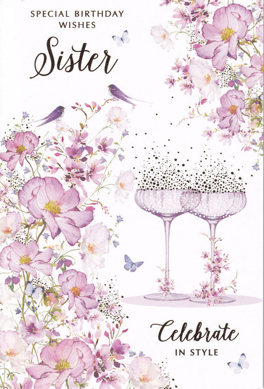 Sister Special Birthday Wishes Celebrate In Style Birthday Card - Nigel Quiney