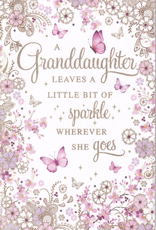 Granddaughter Sparkle Birthday Card - Nigel Quiney