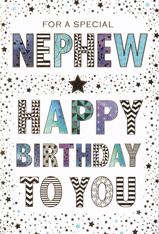 For A Special Nephew Happy Birthday Card - Nigel Quiney
