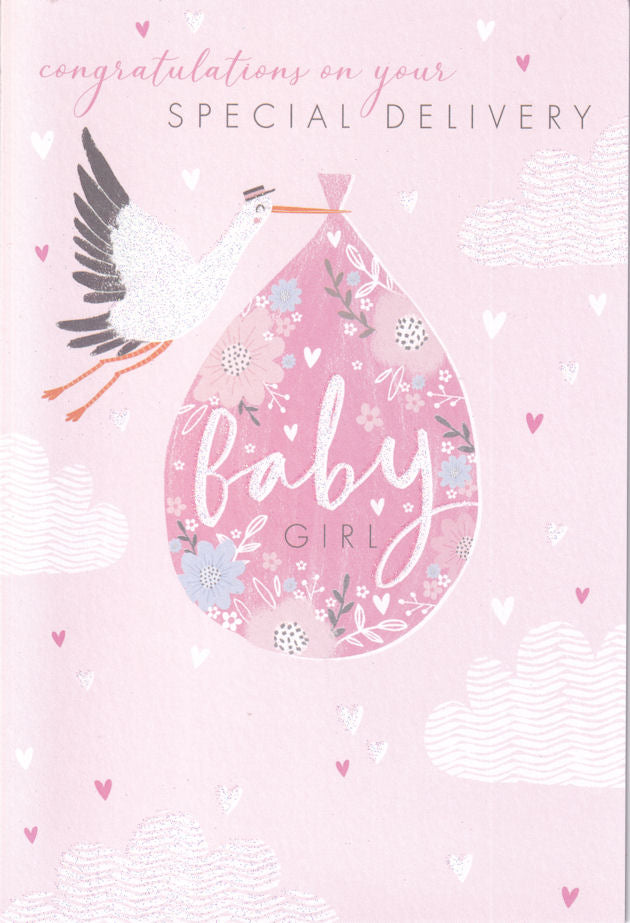 Baby Girl Congratulations On Your Special Delivery Card - Nigel Quiney